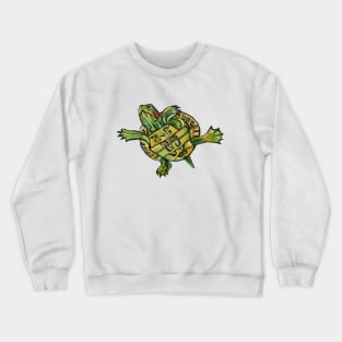 Slider Turtle Pattern Crewneck Sweatshirt